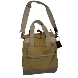 A. Kurtz Canvas Messenger Bag Khaki Tan Crossbody Tote Gossip Girl Season 5 Crew
